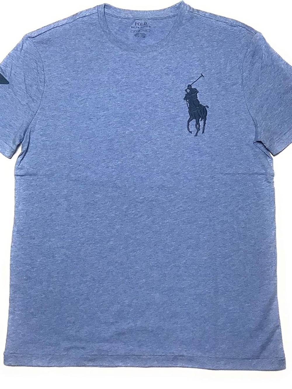 Polo by Ralph Lauren Men's Heather Blue Crewneck T